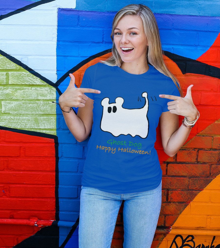 Ghost Dog Happy Halloween T-Shirt