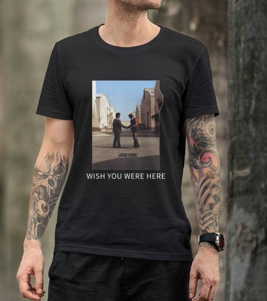 Pf Wish You Were Here Album Cover Iconic Handshake Scene T-Shirt