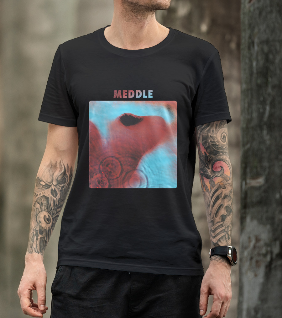 Pink Floyd - Meddle Album Cover Art Vintage Style T-Shirt