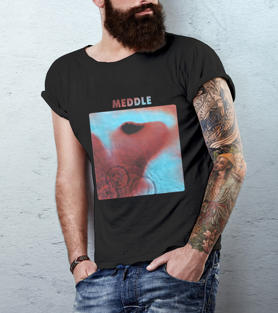 Pink Floyd - Meddle Album Cover Art Vintage Style T-Shirt