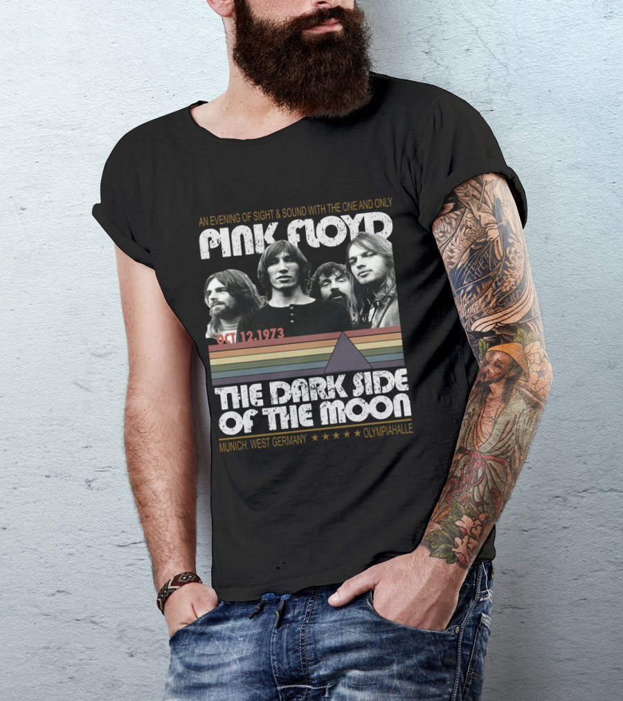 Pink Floyd The Dark Side Of The Moon Oct 12 1973 Munich Olympiahalle T-Shirt