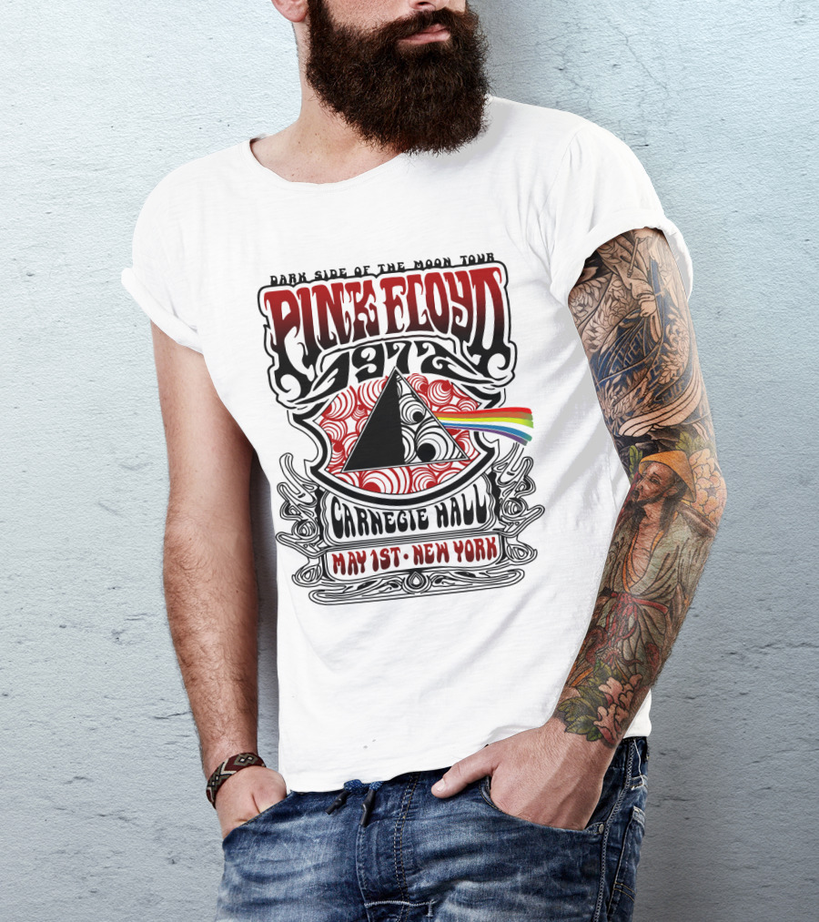 Pink Floyd Dark Side Of The Moon Tour 1972 Carnegie Hall May 1St New York T-Shirt