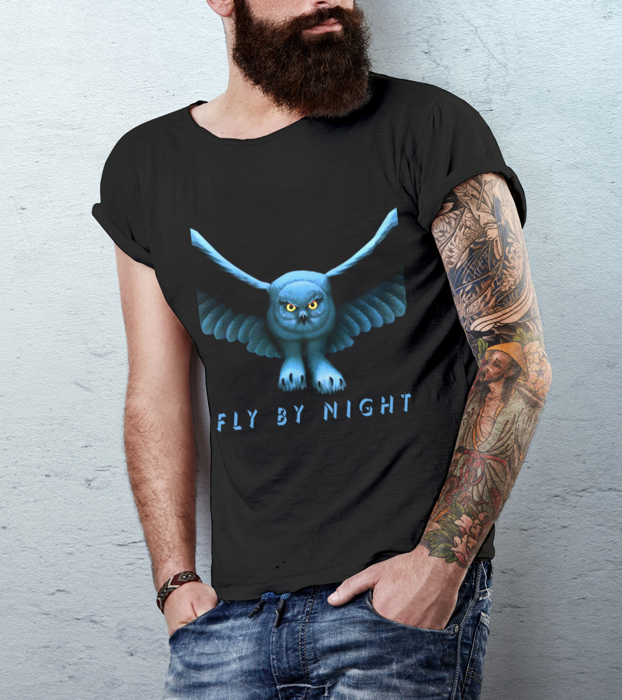 Rush Fly By Night Blue Owl Emblem T-Shirt