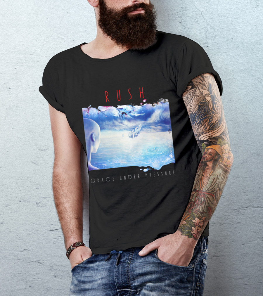 Rush Grace Under Pressure Album Cover Art With Surreal Ocean And Sky T-Shirt