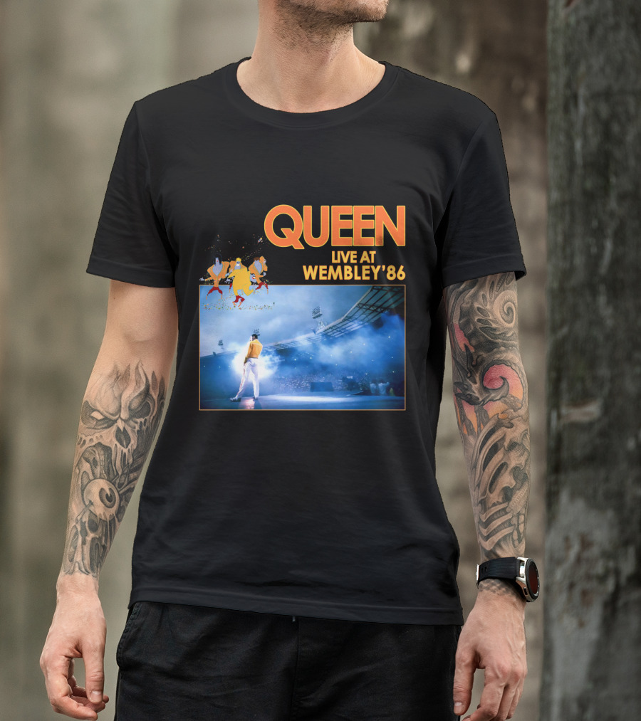 Queen Live At Wembley '86 Stadium Performance T-Shirt