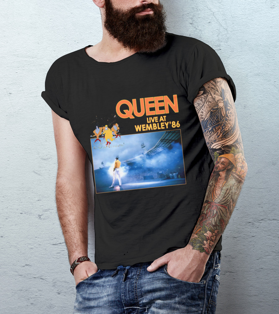 Queen Live At Wembley '86 Stadium Performance T-Shirt