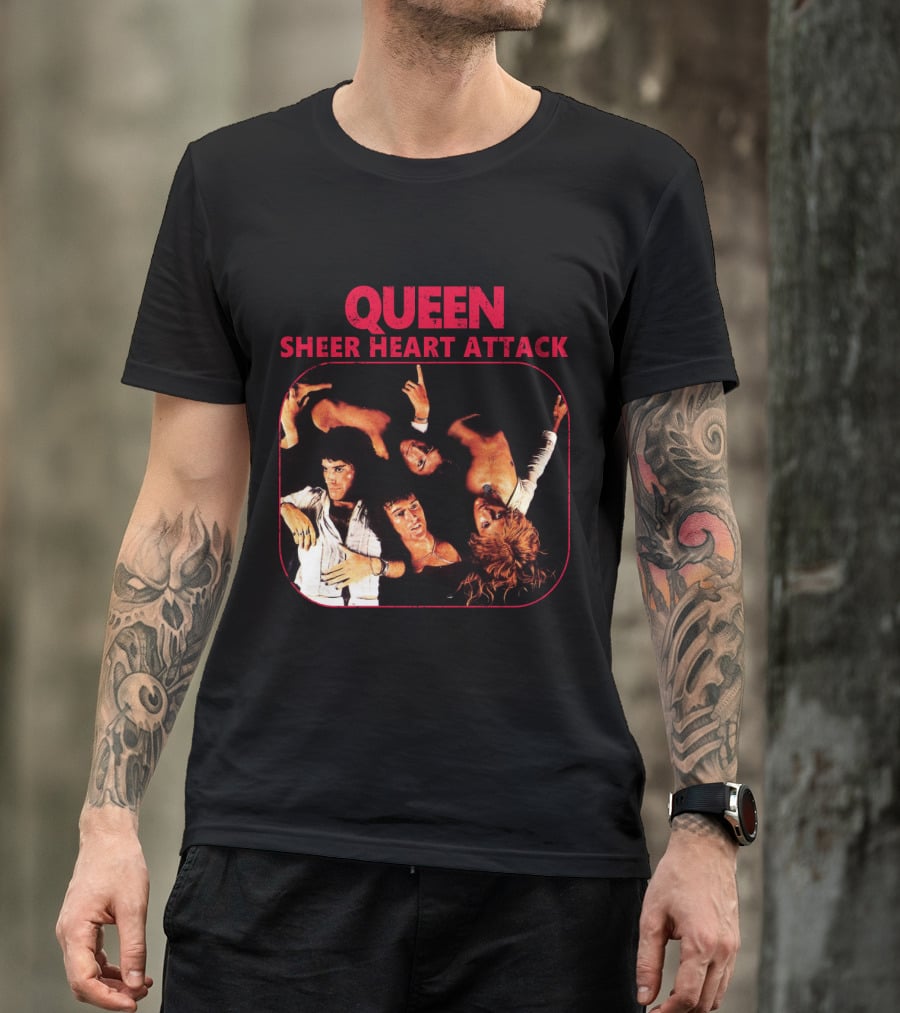 Queen Sheer Heart Attack Album Cover Quartet T-Shirt