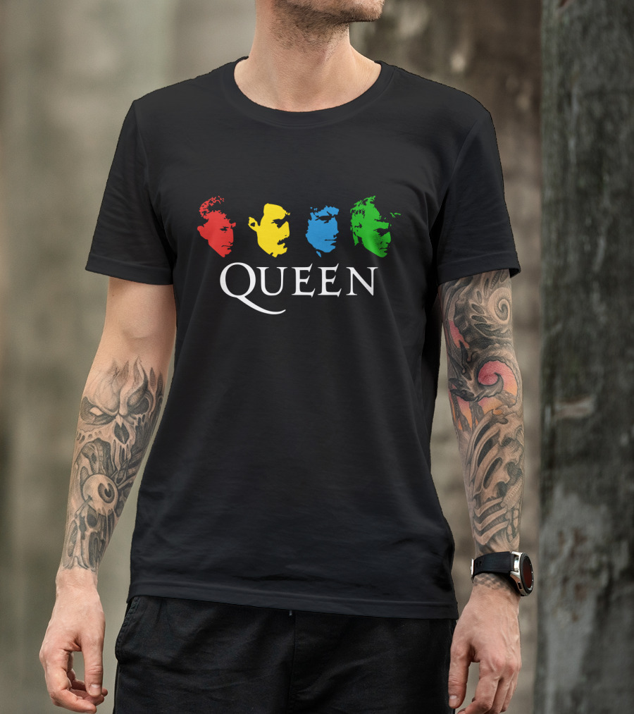 Queen Band Iconic Colorful Faces T-Shirt