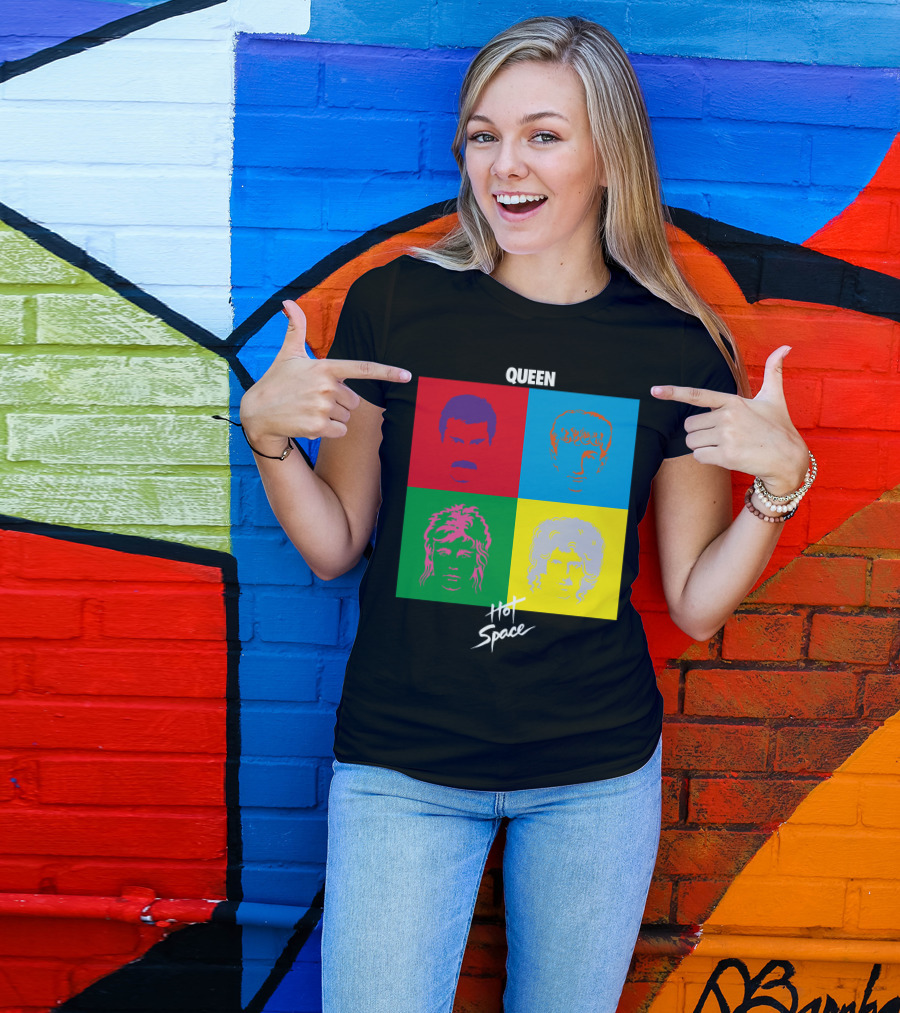 Queen Hot Space Album Pop Art Faces T-Shirt