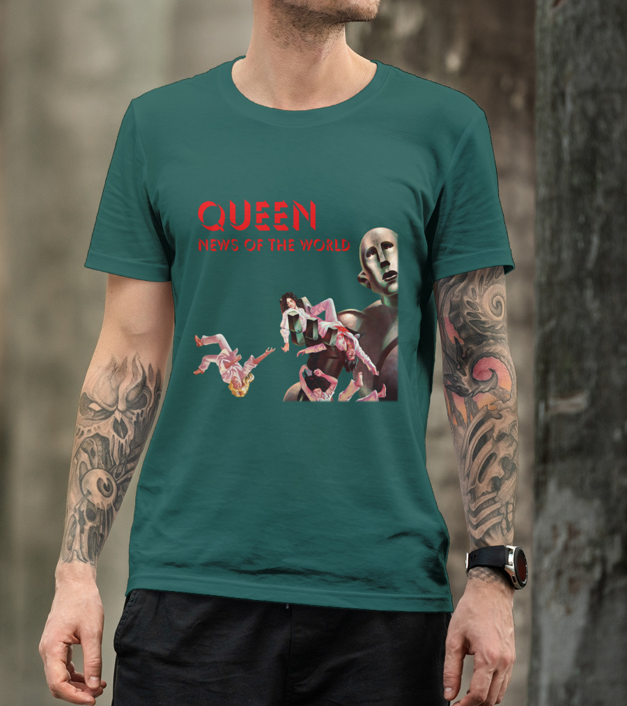 Queen News Of The World Album Cover Robot Artwork T-Shirt