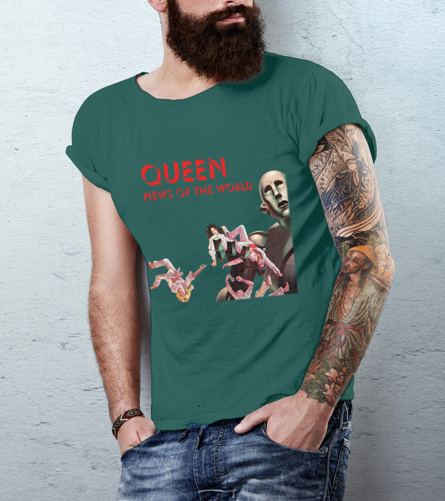 Queen News Of The World Album Cover Robot Artwork T-Shirt