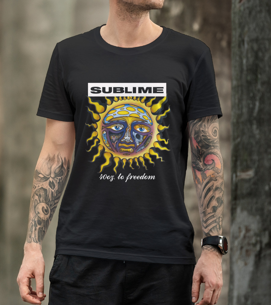 Sublime 40Oz. To Freedom Sun Face Art T-Shirt