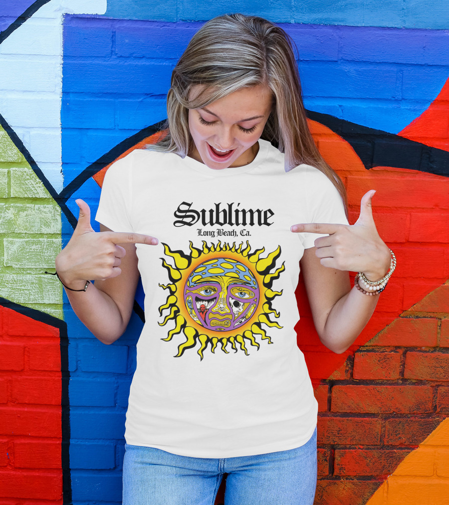 Sublime Long Beach Ca Sunface Artwork T-Shirt