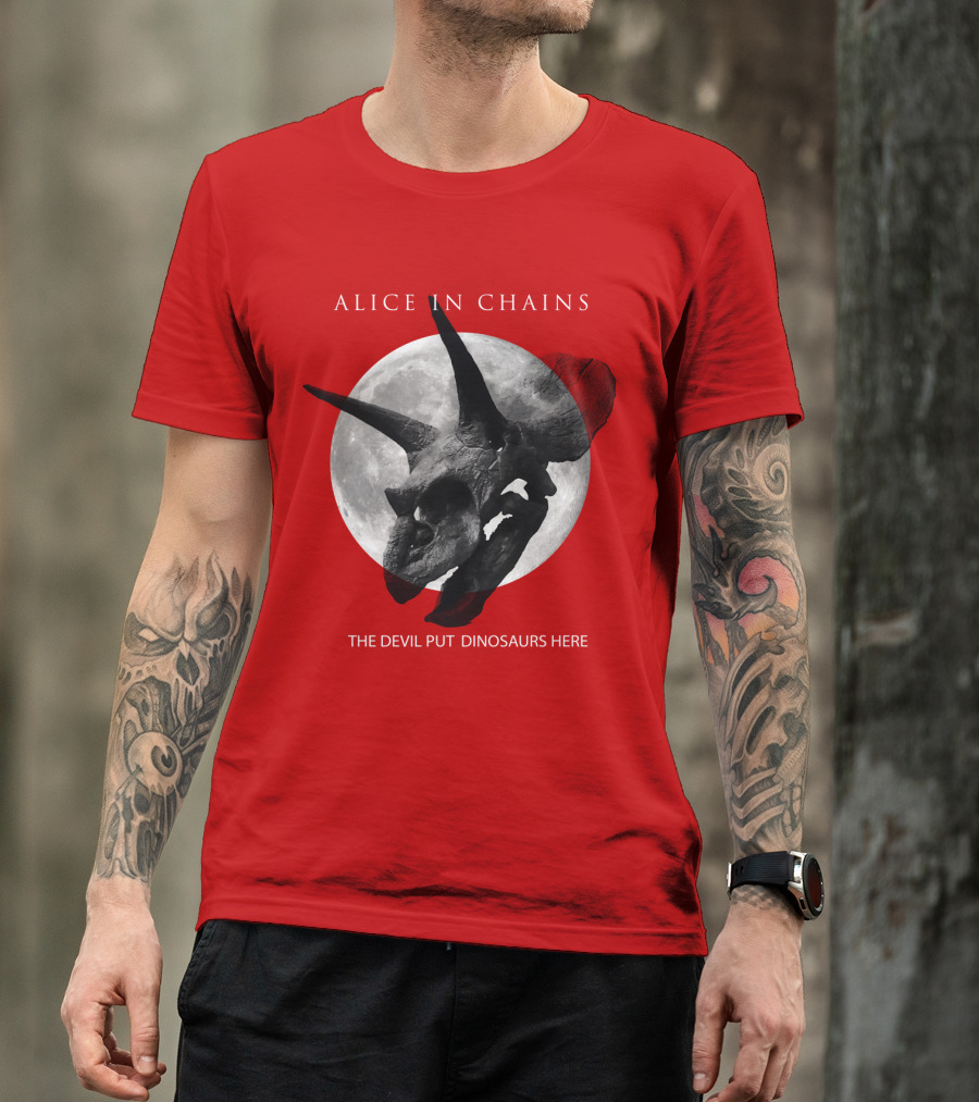 Alice In Chains The Devil Put Dinosaurs Here T-Shirt