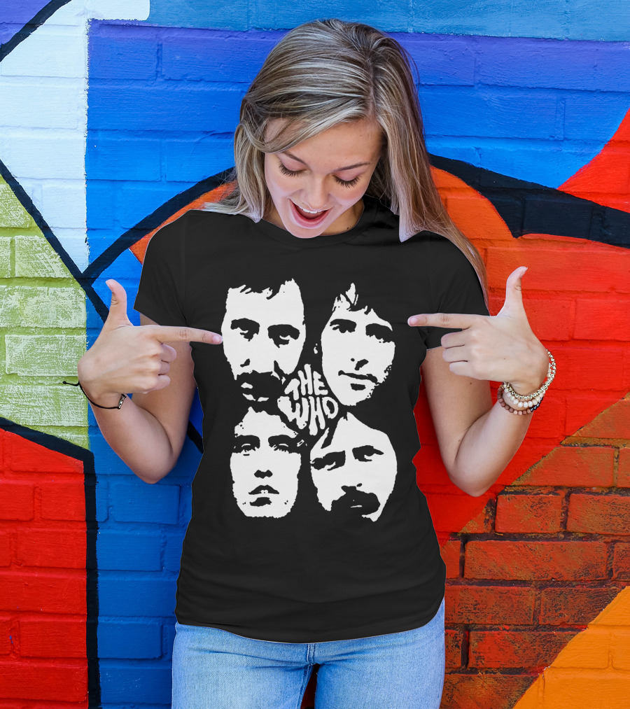 The Who Classic Band Member Faces T-Shirt