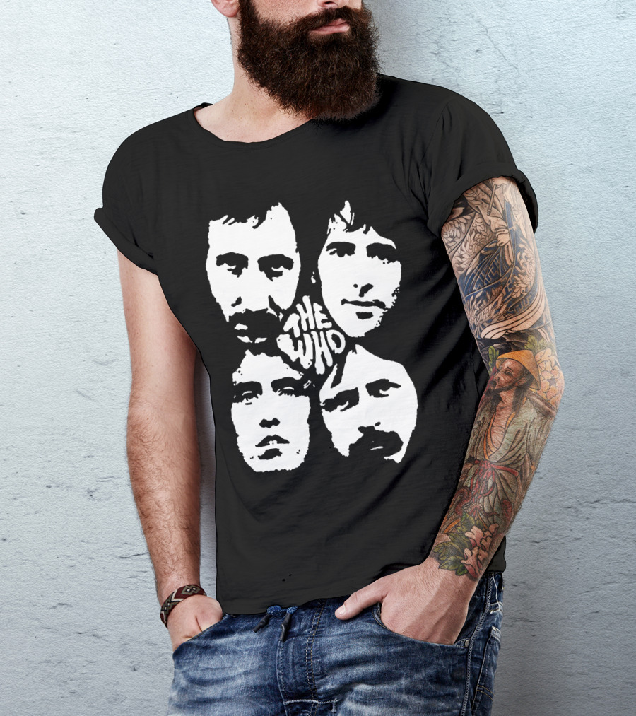 The Who Classic Band Member Faces T-Shirt