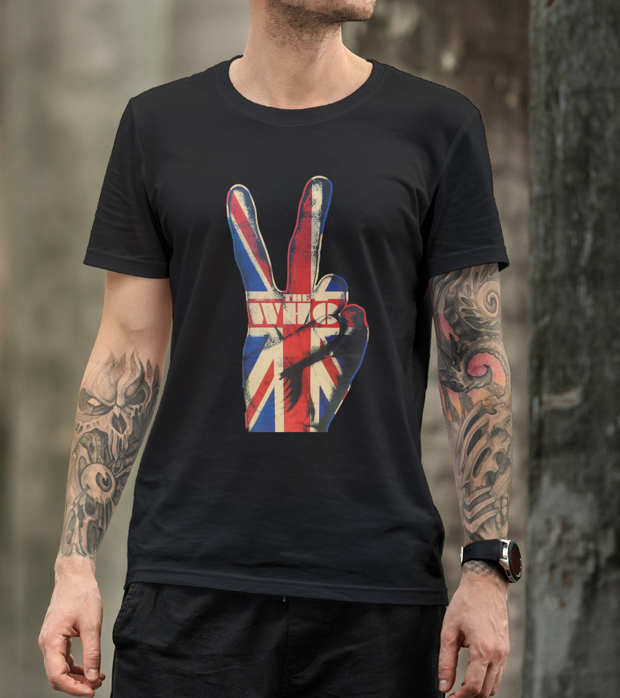 The Who Union Jack Peace Sign T-Shirt