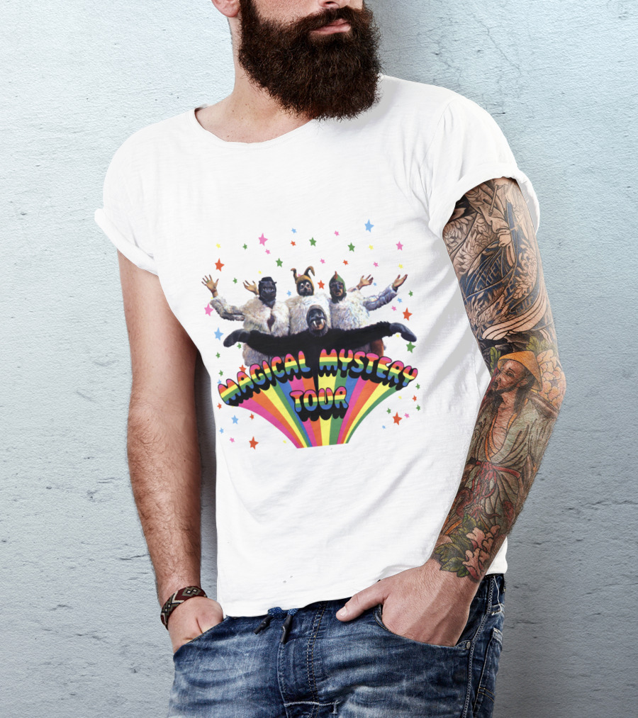 Magical Mystery Tour Rainbow Animals And Stars T-Shirt