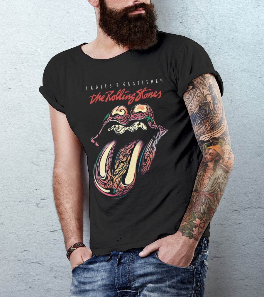 Ladies & Gentlemen The Rolling Stones Psychedelic Tongue T-Shirt