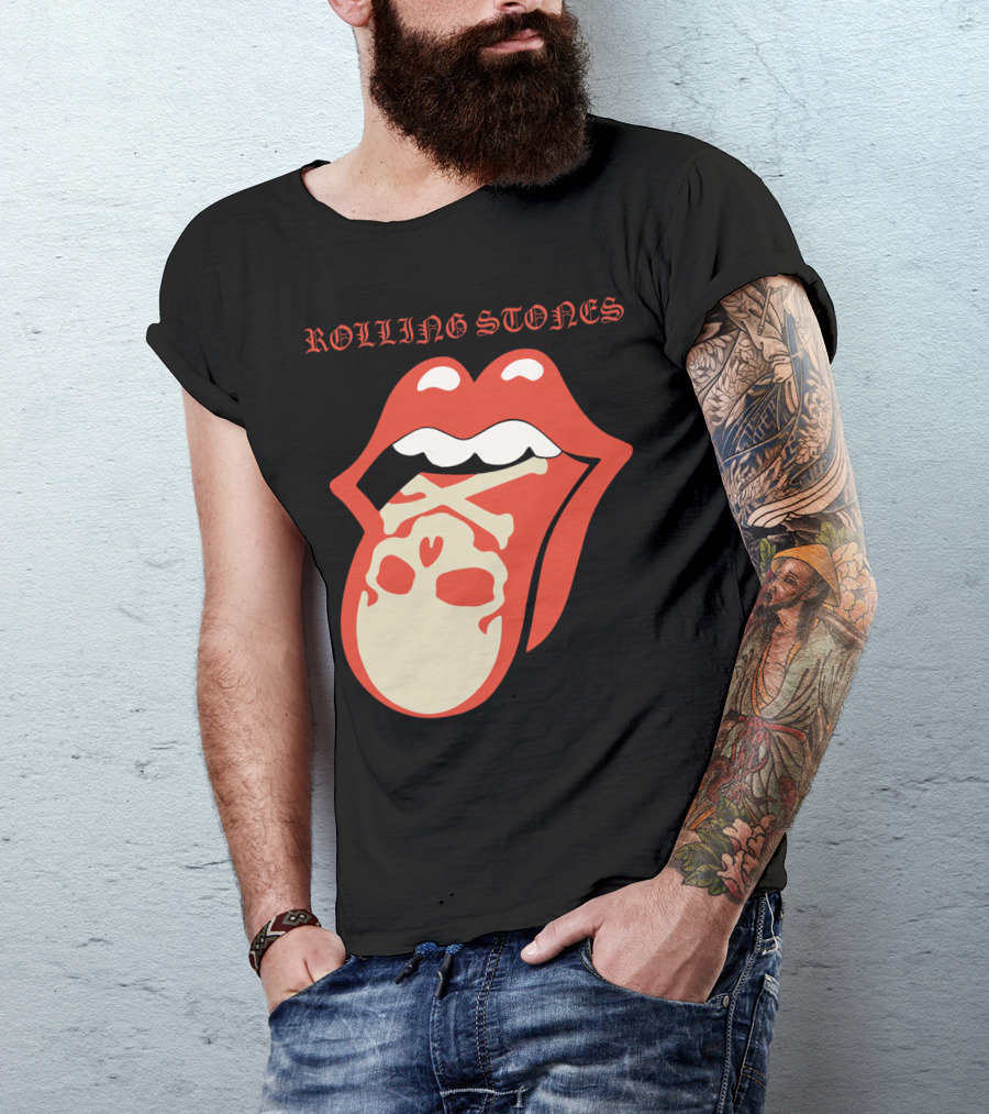 Rolling Stones Tongue With Skull T-Shirt