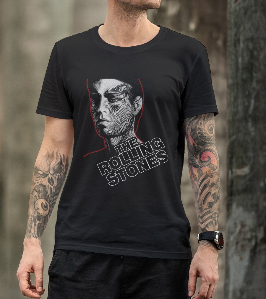The Rolling Stones Trs 22 Tattoo Face Art T-Shirt