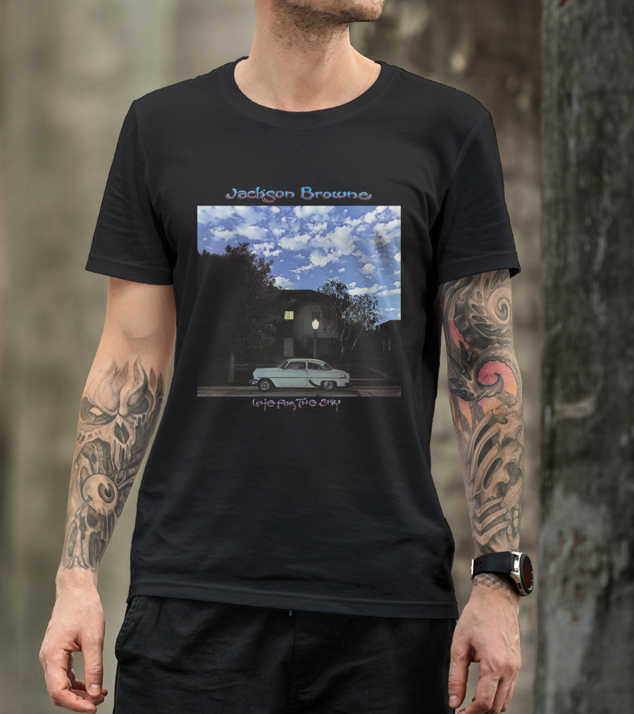 Jackson Browne Late For The Sky Vintage Car Night Scene T-Shirt