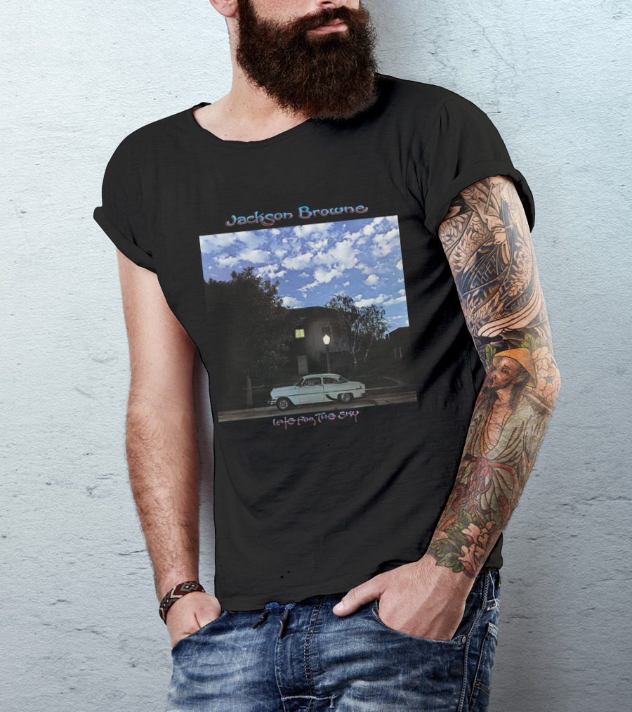 Jackson Browne Late For The Sky Vintage Car Night Scene T-Shirt