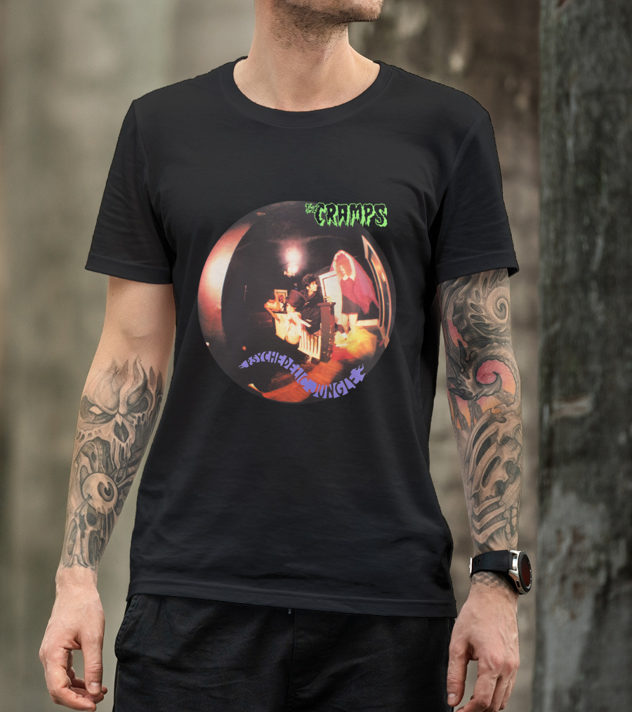 The Cramps Psychedelic Jungle Scene With Colorful Fisheye Lens Photography T-Shirt