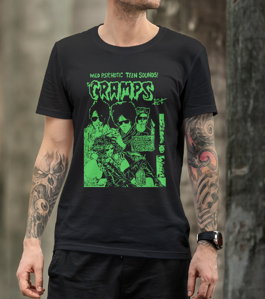 Wild Psychotic Teen Sounds The Cramps 12₵ T-Shirt
