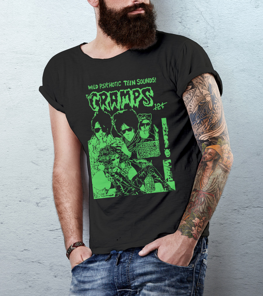 Wild Psychotic Teen Sounds The Cramps 12₵ T-Shirt