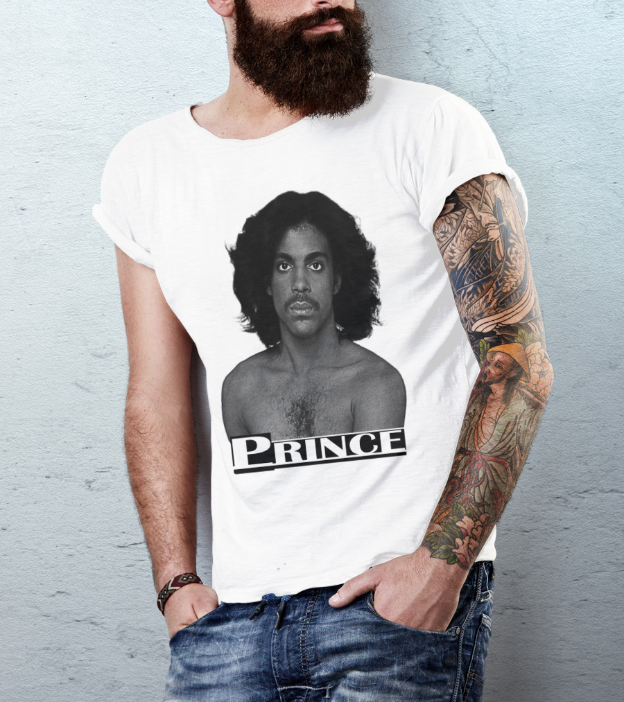 Prince Black And White Portrait T-Shirt