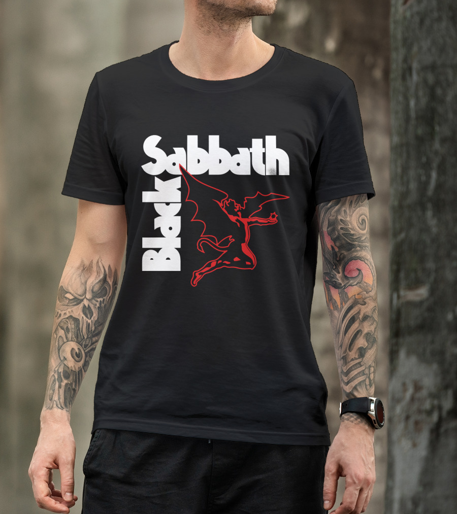 Black Sabbath Devil Logo Retro T-Shirt