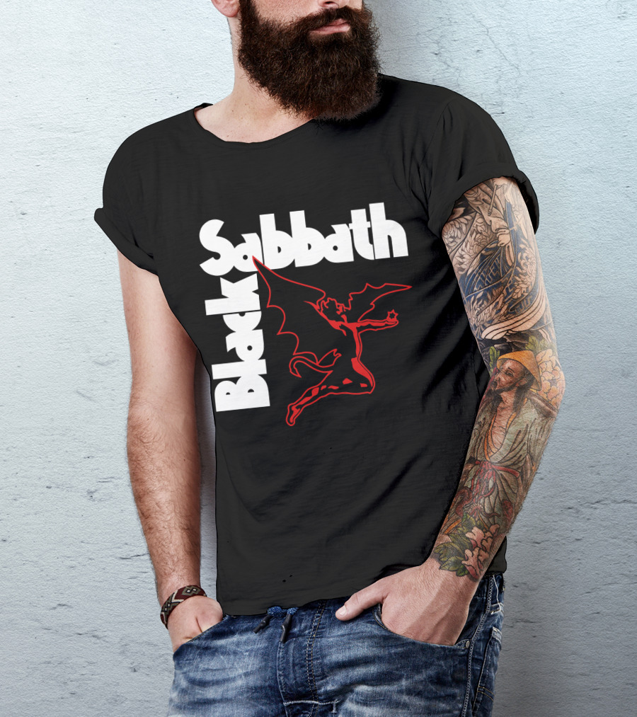 Black Sabbath Devil Logo Retro T-Shirt