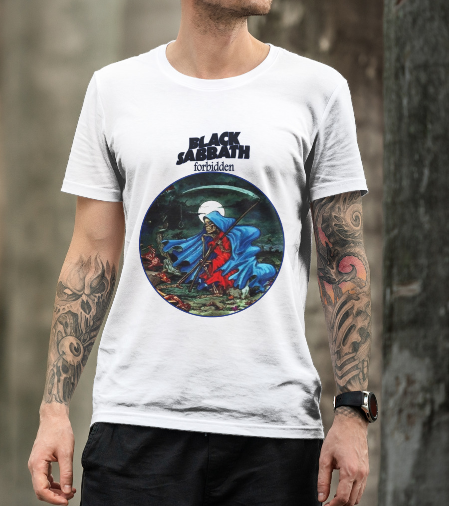 Black Sabbath Forbidden Grim Reaper Album Art T-Shirt
