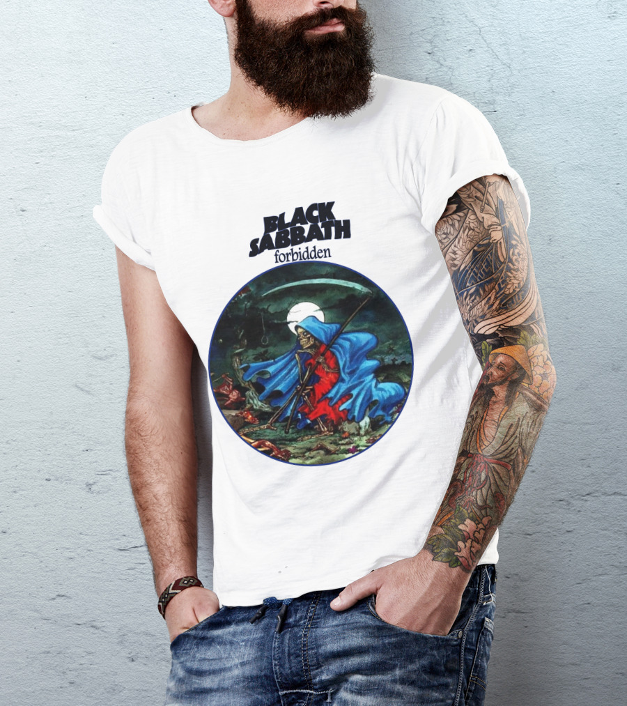 Black Sabbath Forbidden Grim Reaper Album Art T-Shirt