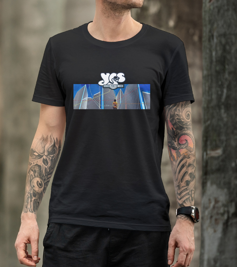 Yes Going For The One Album Cover Buildings And Man T-Shirt