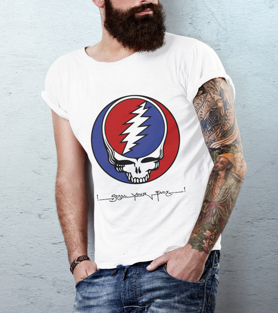 Gd Steal Your Face Skull T-Shirt