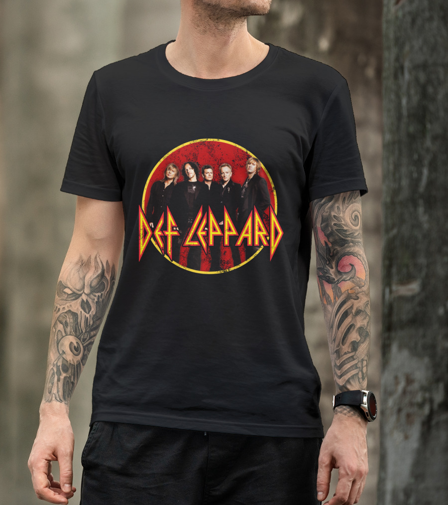 Def Leppard Band Logo And Members T-Shirt