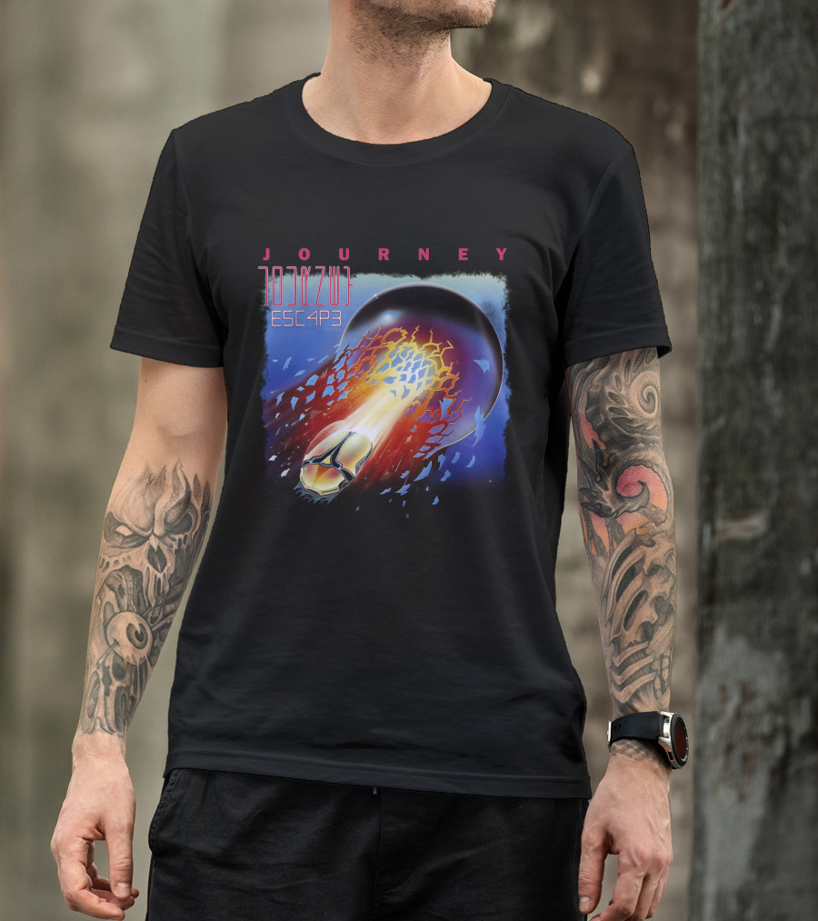 Journey Esc4P3 Album Art Rocket T-Shirt