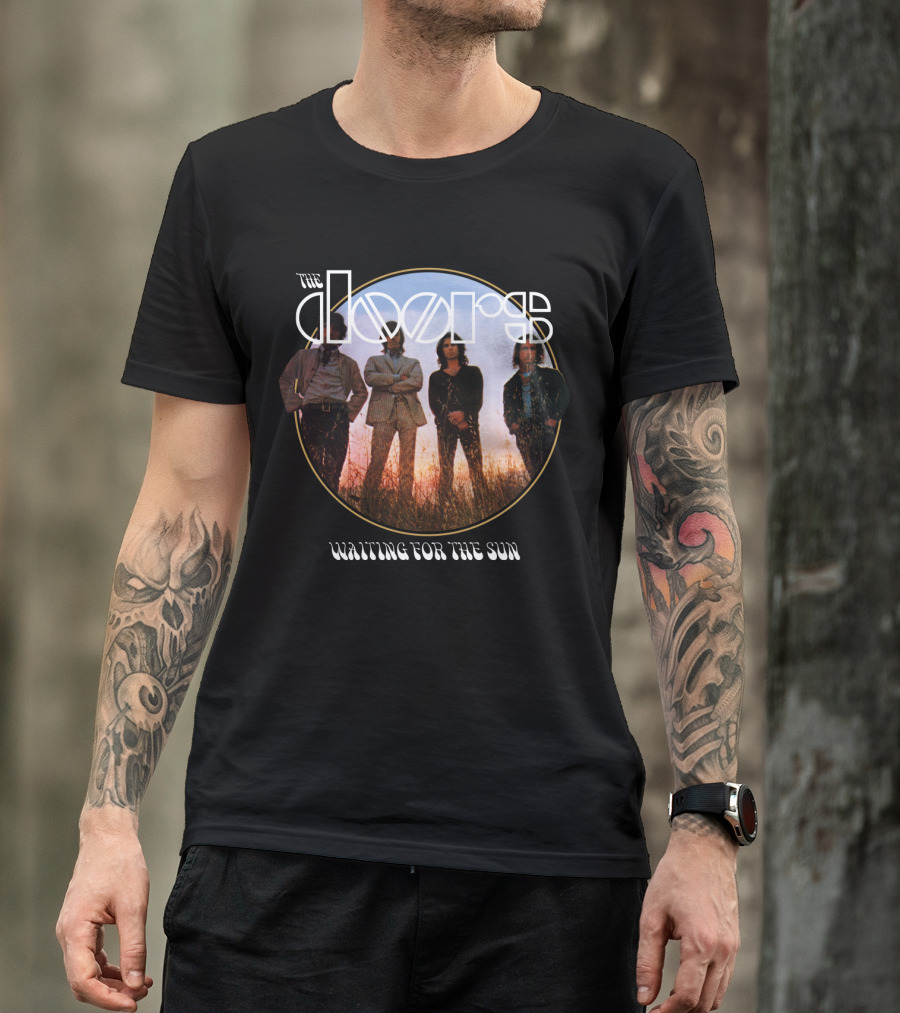 The Doors Waiting For The Sun Album Cover Vintage Style T-Shirt