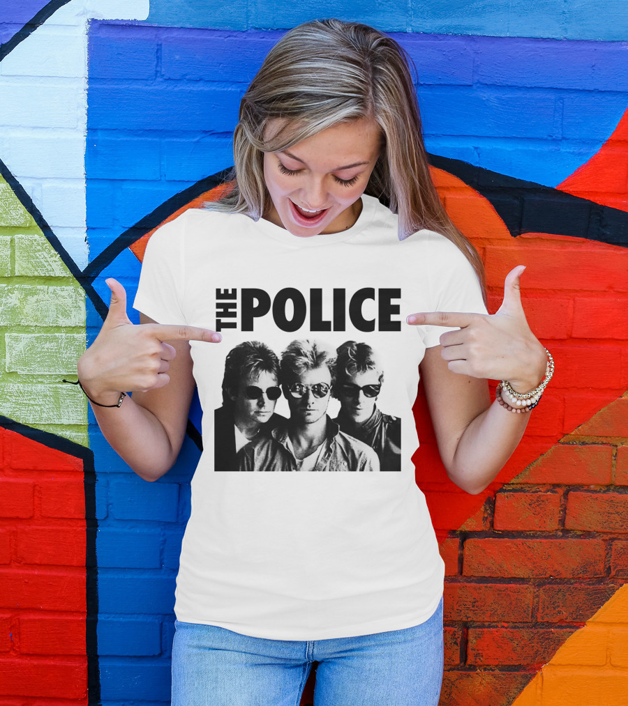 The Police Band Black And White Photo Tp T-Shirt