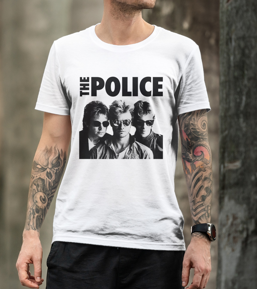 The Police Band Black And White Photo Tp T-Shirt