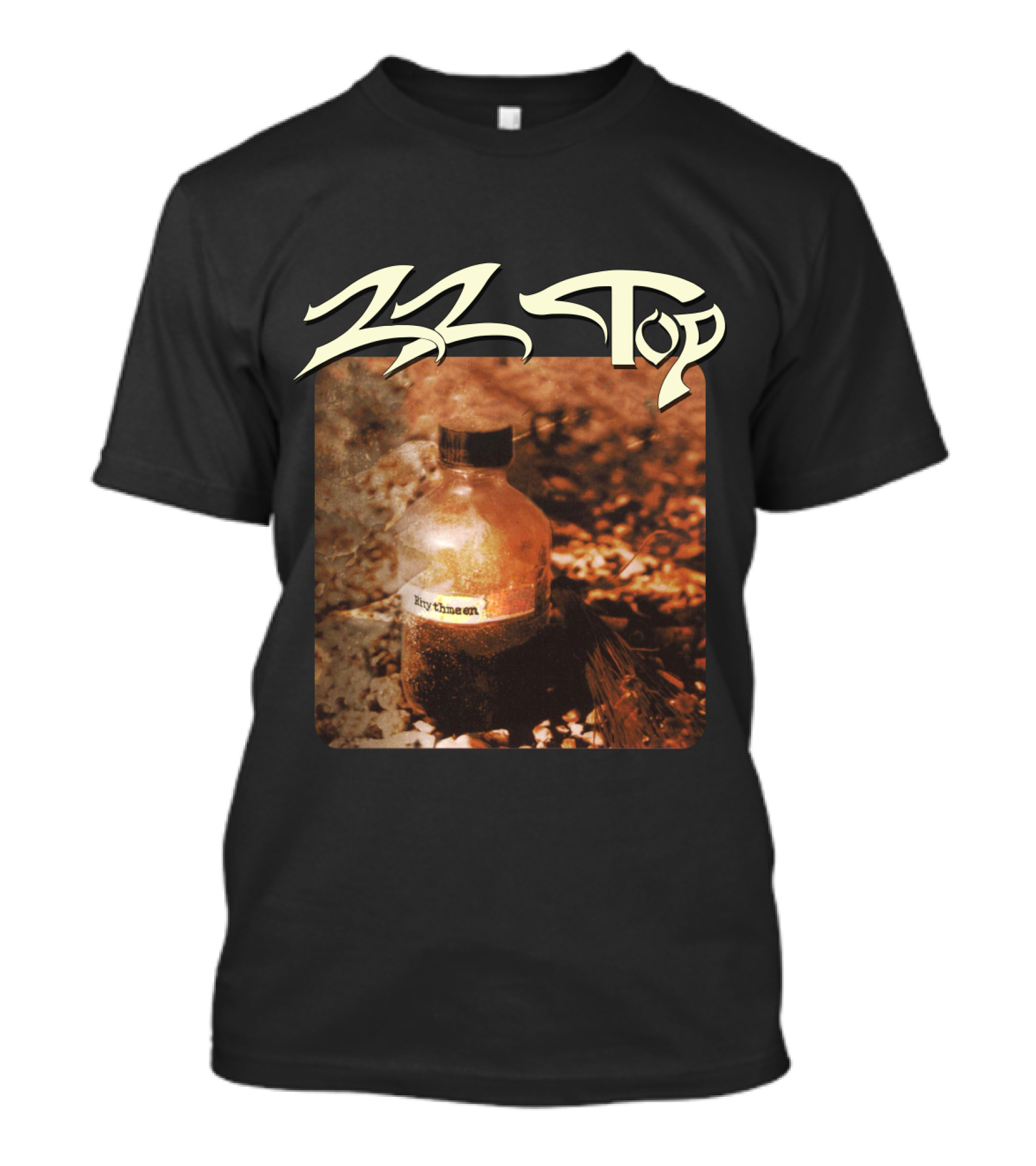 Zz Top Rhythmeen Bottle In Nature Scene T-Shirt