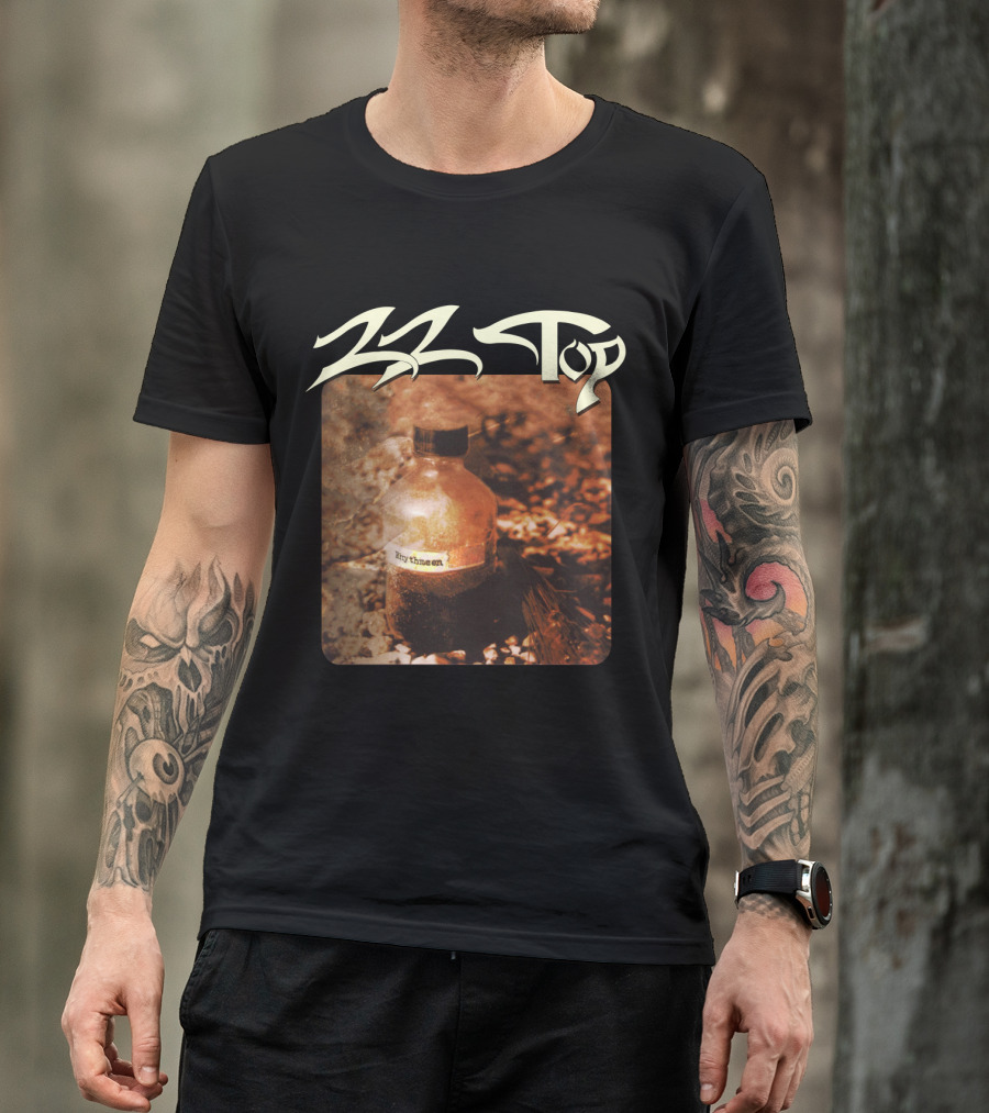 Zz Top Rhythmeen Bottle In Nature Scene T-Shirt