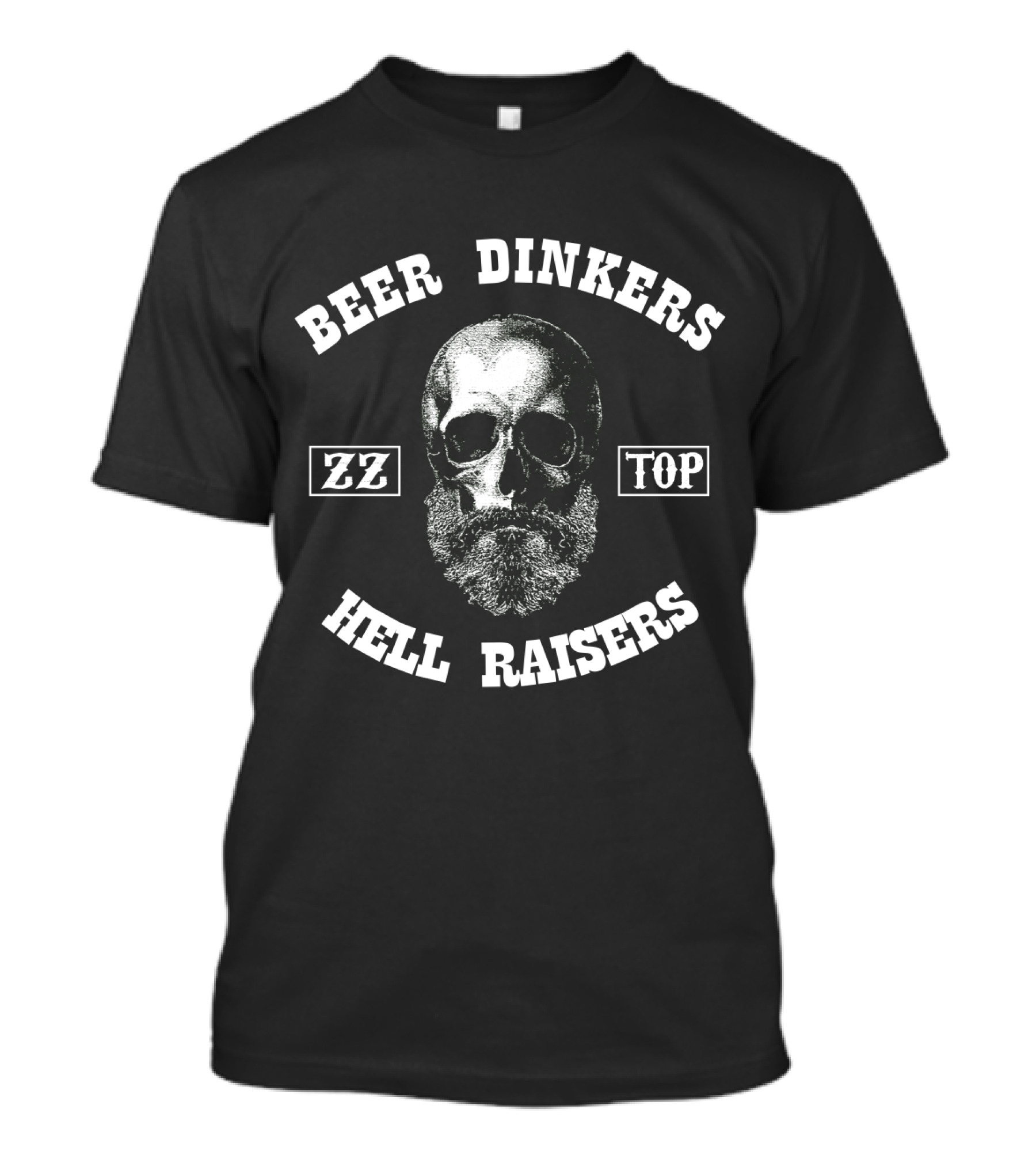 Zz Top Beer Drinkers Hell Raisers Skull T-Shirt