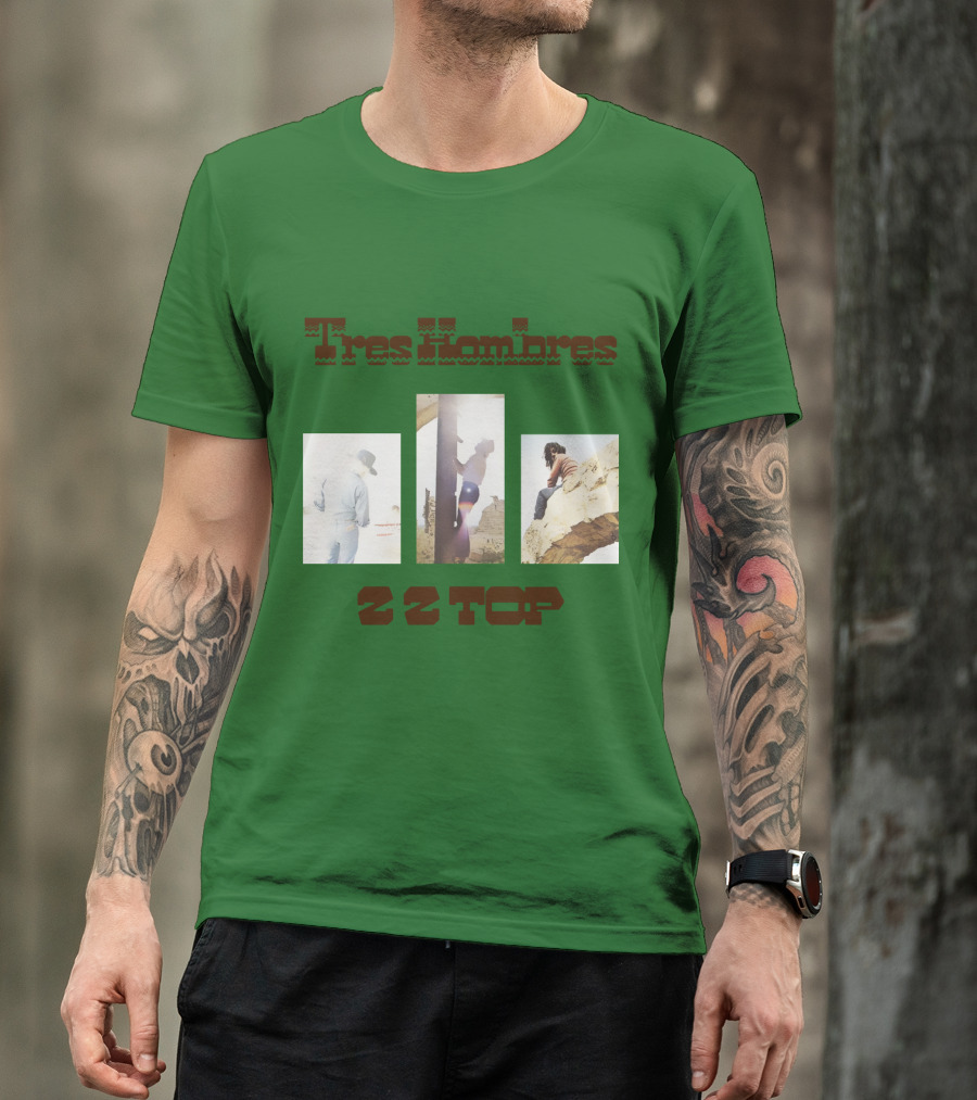 Tres Hombres Zz Top Vintage Album Cover T-Shirt
