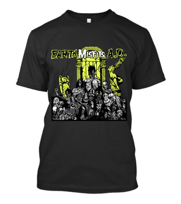 Earth Misfits A.d. Gothic Zombies In Front Of Ancient Columns T-Shirt