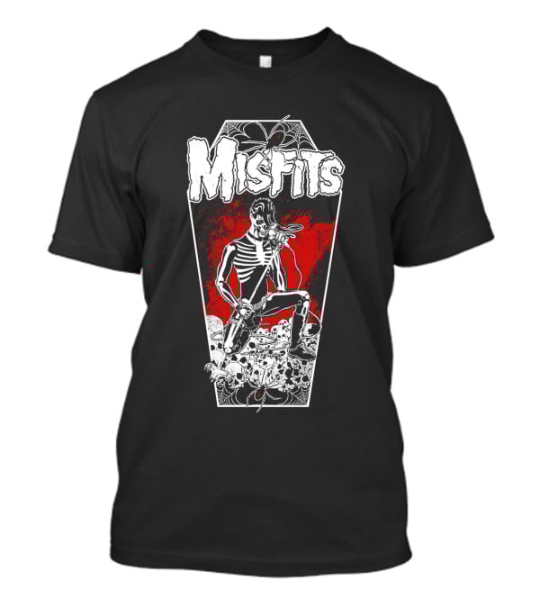 Misfits Coffin Skeleton Skulls Red Black T-Shirt