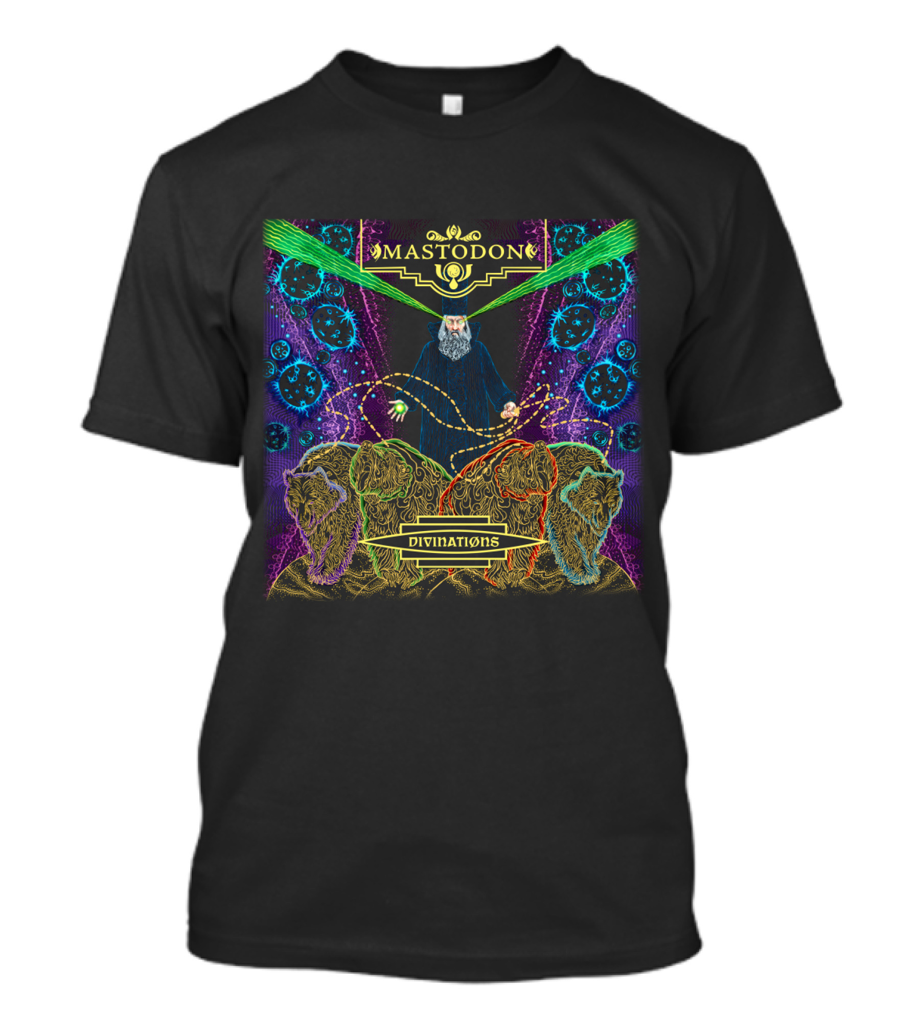 Mastodon Divinations Psychedelic Wizardry And Surreal Lions Artwork T-Shirt