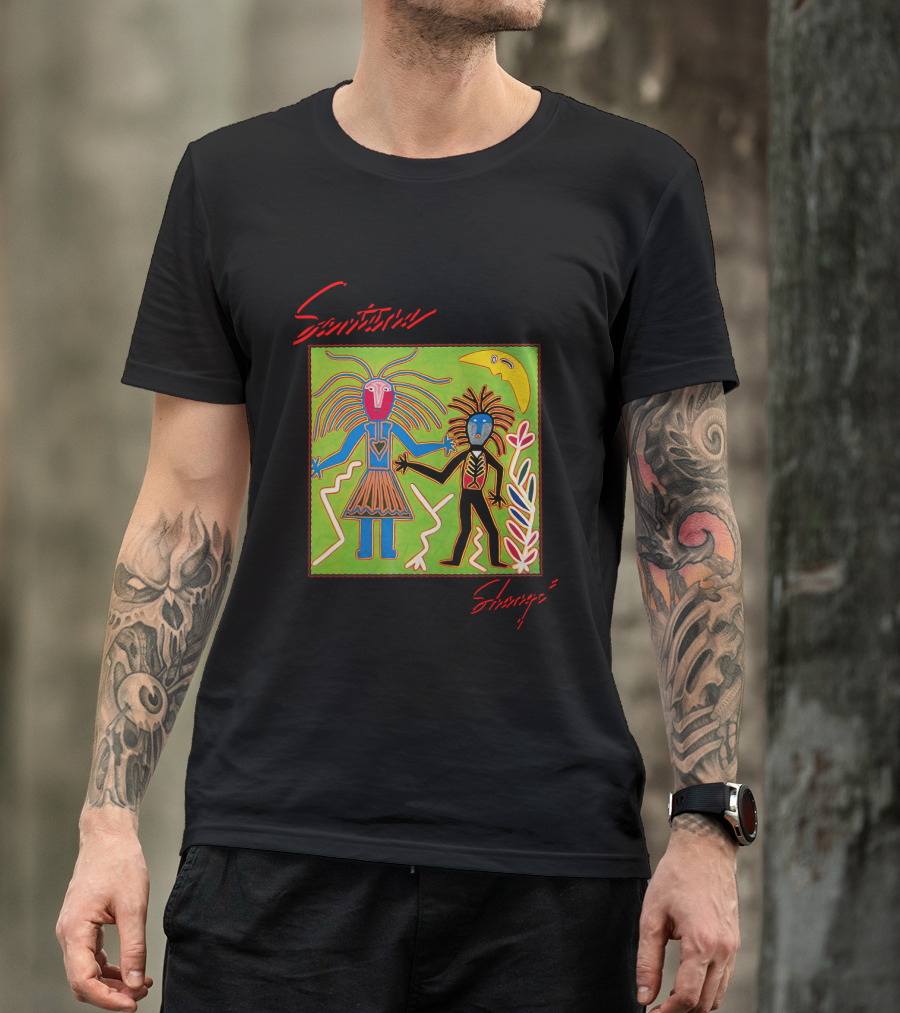 Santana Shango Album Art Colorful Abstract Figures T-Shirt
